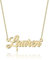 UMAGICBOX Personalized 18K Gold Name Necklace Lauren - Customizable Engraved Stainless Steel Pendant for Women - Unique Gift for Birthdays, Anniversaries, Graduations, and Valentine's Day