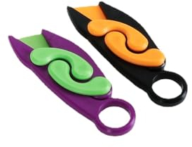 Intertest 2 cuchillos de garra plegables, cuchillos de rábano pequeños, entrenamiento de salto de gravedad 3D, juguete de descompresión de hoja de garra de cuchillo de mariposa