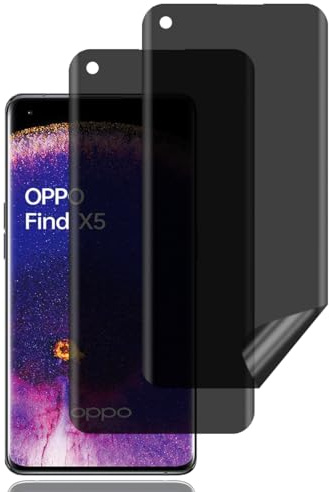 BCHKLAI Protector Pantalla Privacidad para OPPO Find X5 [2 Piezas] | Antiespia Película TPU Flexible, Protector de Pantalla, Anti-Rasguños, Sin Burbujas, Anti-Espía para OPPO Find X5 5G