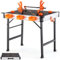 GiantexUK Folding Workbench, 450KG Heavy Duty Work Table with 2 Quick Clamps, 4 Clamp Dogs, 3 Storage Boxes & Measurement, Portable Work Bench for Garage Workshop Engineering Repairing, 85x60x74cm