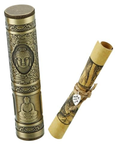 Zerodeko Metal Wish Paper Tube with Handwritten Papers for Blessings Creative Couples Friends and Family Celebrations and Special Occasions