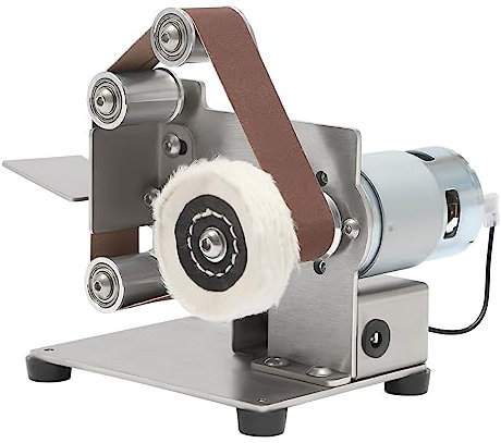 Mini Belt Sander Grinder Smerigliatrice Kit mini levigatrice Per Affilacoltelli Elettrici a Nastro a 7 Velocità 150W Per la lucidatura Dei Bordi Della lavorazione del legno Fai-da-te
