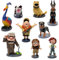 Disney Store Official Ensemble de Figurines Là-Haut des Studios Pixar, 9 Figurines moulées Comprenant Carl, Carl Jeune, Ellie Jeune, Russell, Kevin, Doug, Alpha, Beta et Gamma