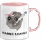 Sad Hamster Meme Lustige Tasse Hamsti Trauriger Hamster Büro Kaffee-Becher Hamsti Kranki (Rosa)