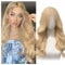 SAIIURV Lange Lockige Perücken Blond für Frauen, 28/70cm Blond Lange Haare Täglich Mode Perücke, Damen Lange Gewellt Perücke Cosplay Kostüm Charmante Perücke für Tägliche Karneval Fasching (Blond)
