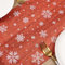 28cm x 10Yards Schneeflocken Organza Tischläufer transparent Tischband Tischdeko Organzastoff Tischrolle Geschenk für Weihnachten Adventszeit Festliche Party Dekoration (Rot Organza)