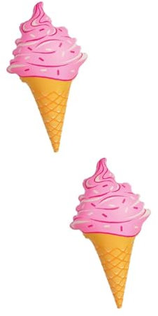 BCOATH 2stücke Aufblasbares Eiscreme Poolspielzeug Aus PVC Kreatives Schwimmtier Für Strand Und Schwimmbad Für Frauen Und Mädchen