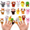 AXERHK Finger Puppets for Toddlers and Babies - 12 Pcs Cute Cartoon Animal Mini Plush Figures, Small Soft Hand Puppets for Kids