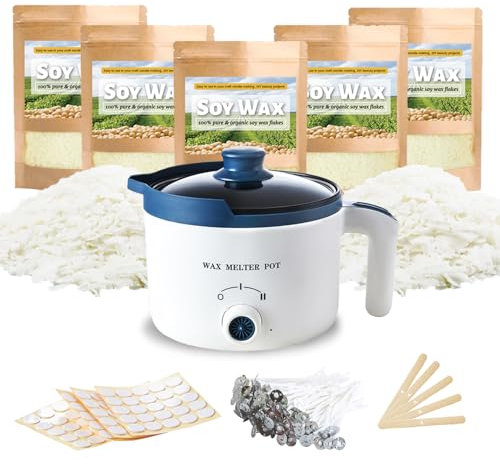 LINGQIAN Kerze Herstellung Kit für Erwachsene, 5lbs Soja Wachs für Kerzen Herstellung, Soja Kerze Wachs Kit für Unternehmen zu Hause, Machen Sie Ihre eigenen Kerzen