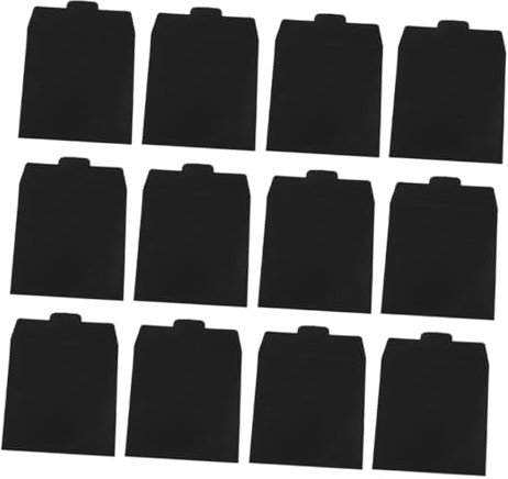 DIKACA 12pcs CD Storage Bag CD Blank Disc Blank CD Document Carrying Case Refill Paper Sleeves CD Envelopes Wedding Card Organizer Kraft CD Sleeve CD Rack CD Wallet Case Black Cardboard