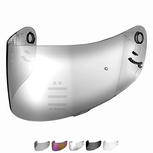 Kompatibel mit Shoei Xr1000 Visier - Multitec - Raid 2 - X Spirit 1 - Helmvisier Cx 1v Pinlock Ready - Anti-Kratzer und Anti-Beschlag (Verspiegelt)