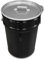 Barrelkings - Poubelle avec Couvercle à Poignée - 120L - Tonneau Metal - Poubelle Metal - Baril Déco