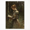 Wandkunst „Lady Knight Reading In The Forest“, Ölgemälde „Frau mit Ritter“ im Vintage-Stil, mittelalterliches Fantasy-Poster auf Leinwand, Dark Academia-Bild mit Wildblumenfeld 30x40cm ungerahmt