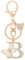 JSRQT Porte-clés Personnalisé à Lettre Initiale, Porte Clés en Métal avec Pendentif Cristal et Gland Papillon, Cadeau pour Femmes Filles Déco Sac (B)
