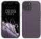 kwmobile Cover per Apple iPhone 15 Custodia - Back Case Antiurto Bordo Rialzato - in Silicone TPU Flessibile - Iris pallido