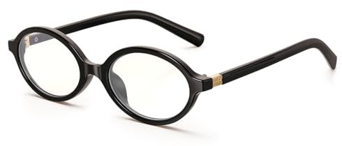 J.Fée Retro Sonnenbrille Damen, Elegant Damen Sonnenbrille, Dekoratives Aesthetic Accessoires Sonnenbrillen UV Schutz, Weißen mit Schwarzer, 1 Paar