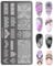 6PCS Metal Nails Art Stamping Plates With Lace And Floral Pattern Creative Nails Designs For Salon Results