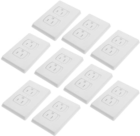 SWOOMEY 10stücke Steckdosenabdeckungen Aus Abs-materialien Selbstschließend Als Steckdosen-sicherheitsplatten Und Wandsteckdosensteckerplatte Geeignet Inklusive Schrauben Für