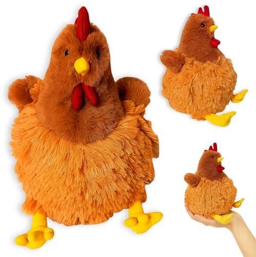 Kuscheltier Huhn, Weiches Plüsch Huhn Spielzeug, Huhn Kuscheltier, Huhn plüsch, Niedliches Huhn Geschenk Für Kinder Und Tierliebhaber, 22 cm Hoch, Ideal Als Dekoration Und Zum Kuscheln