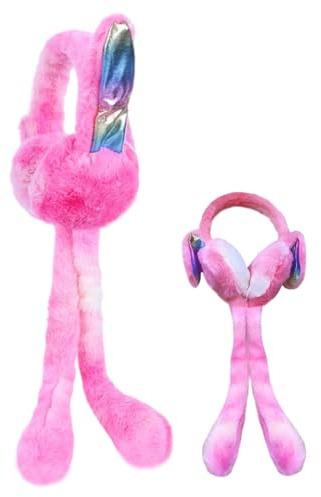 QYJMLH Licorne Cache Oreille, Peluches Fille Cache-Oreilles,Cache-oreilles Pliable Ajustable Earmuff,oreilles pour Hiver Activités de Plein Air (disponible pour les hommes et les femmes) (rose)