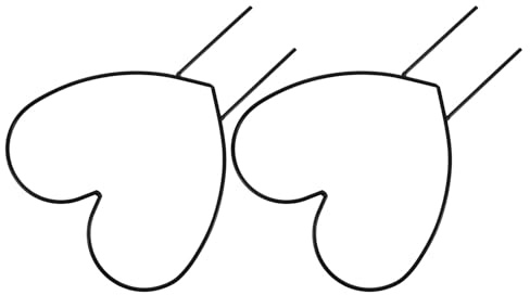 FUTUREORYY 2 Pièces Support Plante Grimpante Métal Forme Cœur Treillis pour Vigne et Clématites Tuteur Jardin Pratique pour Pots et Jardinières