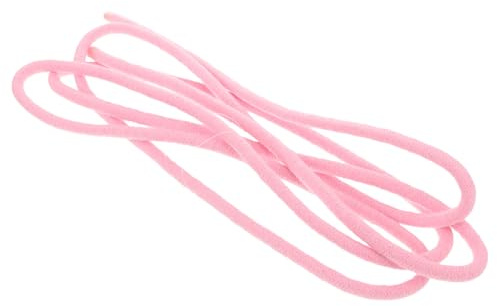 SOLUSTRE Trainingsseil für Gymnastik aus Baumwolle Verstellbare Länge Bequemer Griff Farbiges Rosa Seil zum Tanzen und Seilturnen