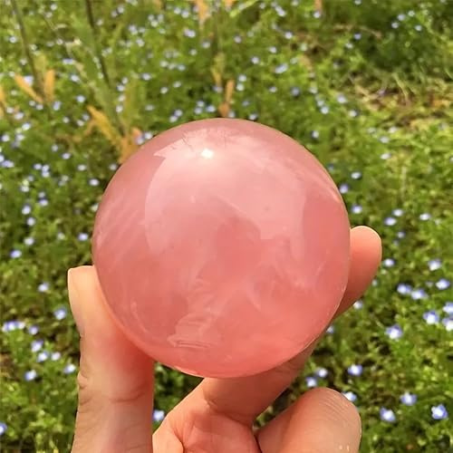 1 pièce de 3,5 à 4 cm de sphère de quartz rose, boule de cristal de quartz rose, sphère de cristal de quartz rose