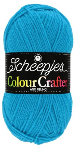 Scheepjes Colour Crafter 100g Yarn Ball | Acrylic DK Double Knit Wool | Soft & Anti-Pilling for Knitting, Crochet, Blankets & Amigurumi (1068 Den Helder)