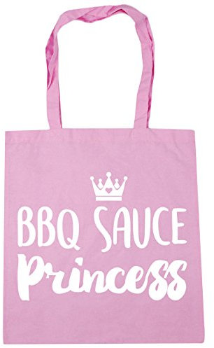 Hippowarehouse BBQ sauce princess Tote Shopping Gym Beach Bag 42cm x38cm, 10 litres