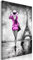 decomonkey Bilder Paris 80x120 cm 1 Teilig Leinwandbilder Bild auf Leinwand Vlies Wandbild Kunstdruck Wanddeko Wand Wohnzimmer Wanddekoration Deko Eiffelturm Abstrakt schwarz-weiß