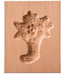 Springerle-Model Füllhorn, Holz Form Birnbaum, Backform für Anisgebäck, ca. 6 x 9 cm