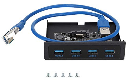 Tarjeta PCIE USB 3.0, PCI-E a expansión de encabezado 4xUSB3.0, para Tarjeta Vertical de expansión del Adaptador de bahía de Disquete Frontal con Chip