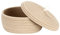 Sea Team Round Cotton Rope Storage Basket with Lid, Decorative Woven Storage Bin, Pot, Caddy, Organizer, Container for Snacks, Towels, Plants, 10 x 4.5 Inches (Small, Shallow, Khaki)