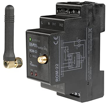 Zamel EXTA Life - Modularer 2-Kanal-Funkempfänger ROM-22 I zur Steuerung von Elektrischen Geräten und Lichtsteuerungssystemen I fünf Betriebsmodi I Reichweite (bis zu 300 m)