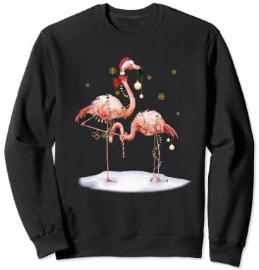Guirlande lumineuse flamant rose pour sapin de Noël hawaïen hawaïen Sweatshirt