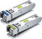 a Pair of 1.25G SFP Bidi Transceiver 1000Base-BIDI, 1550nm/1310nm SMF, up to 20 km, for Cisco, Ubiquiti UniFi UF-SM-1G-S, Mikrotik, D-Link, Supermicro, Netgear and More.