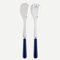 SABRE PARIS - Couverts à salade 2 pièces 26 cm - pop - inox & acrylique - lave-vaisselle - bleu marine