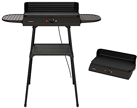 2in1 Standgrill Elektrogrill Tischgrill Barbeque Grill Elektrischer Grill