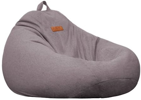 NONCHI Sitzsack Stuhl Abdeckung Für Erwachsene/Jugendliche (Keine Füllung), 4 Größen Runde Flauschige Sofa Sitzsack Stuhl Bett Abdeckung Für Die Organisation Plüschtiere Oder Textil,Grau,M