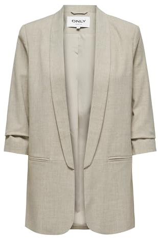 ONLY Women's ONLELLY 3/4 Life TLR NOOS Blazer, White Pepper,36