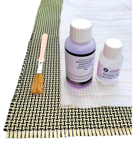 Kit de Réparation Époxy - Tissu Kevlar-Carbone et Délaminage - Idéal pour Auto-Moto, Drones, Bateau, Vélo