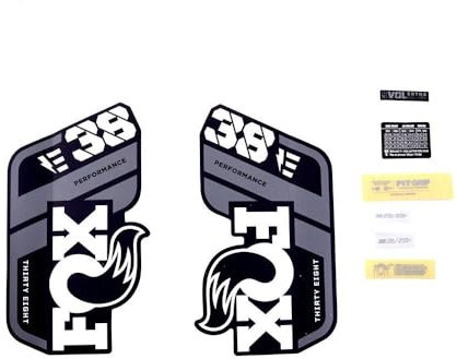 Decal Kit: 2021, 38, P-S, E-Bike+, Gray Logo, Matte Black Fork - 821973395029