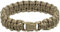 Paracord Survival Armband olive, schwarz, khaki coyote tan, je nach Auswahl Outdoor ca 2,20cm breit, 18cm, 20,5cm bzw 23 cm lang, Notfallseil Cord (20,5cm khaki/coyote tan)