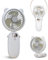 Mini Handventilator, USB Handventilator Akku Aufladbar, Ventilator Klein Taschenventilator Tragbarer mit 4 Geschwindigkeiten, LED Display, Faltbal Katze Hand Ventilator Kinder für Büro/Reisen (weiß)