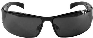 Rennec Metall Sonnenbrille Herren Schwarz Schmale Security Festivalbrille Schnelle Brille Wrap Around Bikerbrille