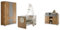 LARISSA Babyzimmer Komplett-Set in Bolton Oak Optik / Arktisgrau - Babyzimmer Möbel-Set 3-teilig bestehend aus Kleiderschrank, Babybett & Wickelkommode