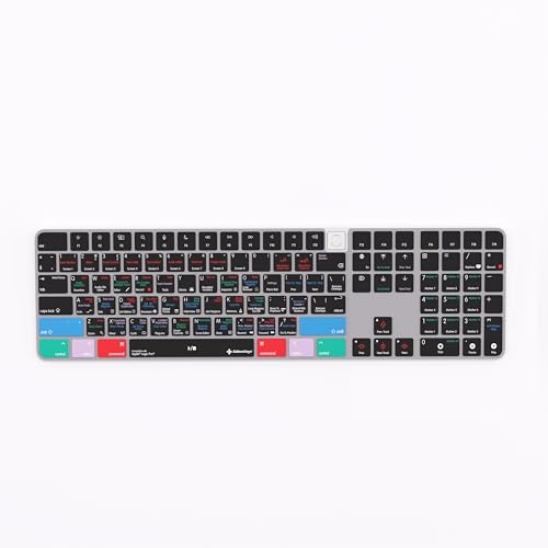 Editors Keys Logic Pro Tastaturabdeckung, kompatibel mit Apple Magic Numeric Keyboard, Silikon-Schutzhülle mit Logic Pro Shortcuts, passend für TouchID und Non-TouchID Modelle