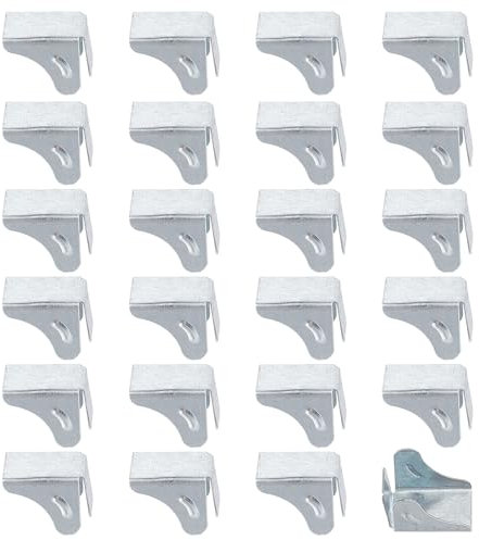 NICENEEDED 24 Support de Fixation pour Étagère pour Armoire de Rangement Intérieure Clips de Support D'Étagère en Métal Amovibles pour Placards Robustes
