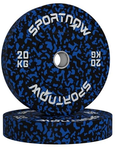 SPORTNOW Olympic Weight Plates Set, with 5cm Holes, for Gym Weight Lifting Strength Training, with Two 20KG Plates