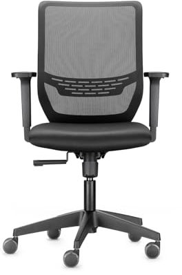 TREND OFFICE Trendoffice to-sync one, ergonomischer Bürostuhl, ohne Armlehnen, modernes Design, Homeoffice, umweltzertifiziert, by Dauphin (Schwarz/to-Sync one)
